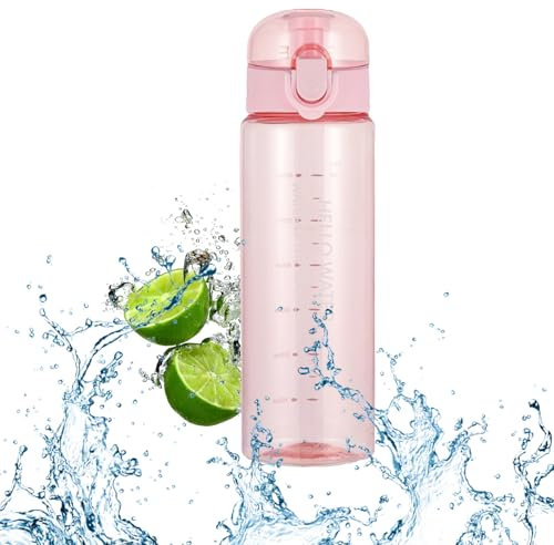 Bouteille D'eau,780ml Gourde Sport,Gourde,Gourde Sport Transparente,Bouteille étanche,Facile à Ouvrir,Réutilisable,Convient Pour la Sport,Gourde Randonnée,Gym,Yoga,Camping