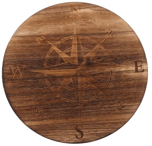 Garneck Holz Tablett Rund Dekoratives Servierplatte Kuchentablett Getränketablett Zuhause Innendekorationen Heimdekoration Tischdekoration