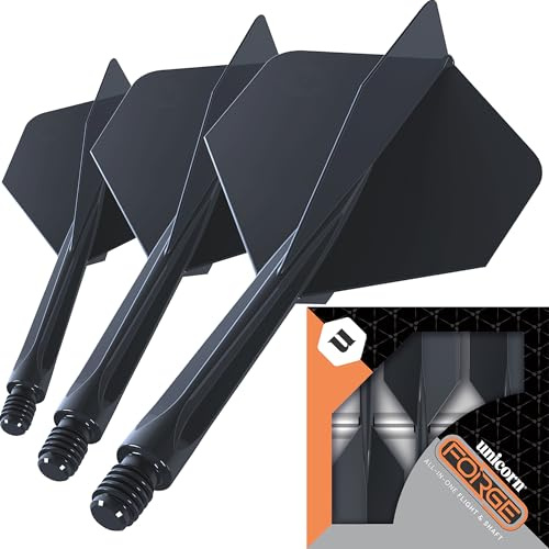 Unicorn Forge Dart-Flights, Schwarz, M