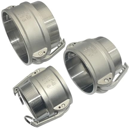 GHNQBAHID 1pc 1/2 3/4 1 1-1/4 1-1/2 2 2-1/2 3 4 Type B 304 Stainless Steel Camlock Groove Quick Coupling for Homebrew Fitting Adapter(4)