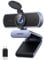UGREEN 4K/30fps Webcam for PC, Full HD Webcam for Laptop, Clear Stereo Audio Microphone, Auto Light Correction, 70° View Web Cam USB Camera for Live Streaming, Video Calling, Conferences