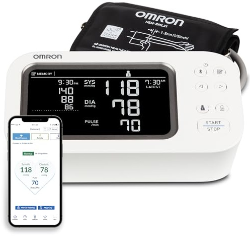 OMRON Platinum Blood Pressure Monitor for Home Use & Upper Arm Blood Pressure Cuff - #1 Doctor & Pharmacist Recommended Brand - Clinically Validated - AFib Detection - Connect App