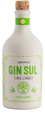 Gin Sul Lima Limão, der erfrischende Sommer-Gin – 1 x 0,5l Distilled Dry Gin made in Hamburg 43% Vol. aus spritzig herben Limetten, Zitronen und Minze, Perfekt für Sommerdrinks