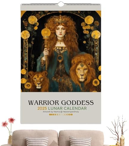 Mondphasenkalender 2025 – Monatlicher Wandkalender mit Mondphasen zur Verfolgung der Mondzyklen, elegante Raumdekoration | Eleganter Wandplaner für das Wohnzimmer,