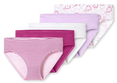 Schiesser Mädchen 5 Pack Slips Unterhosen - 95/5 Organic Bio Baumwolle - Größe 92 bis 140