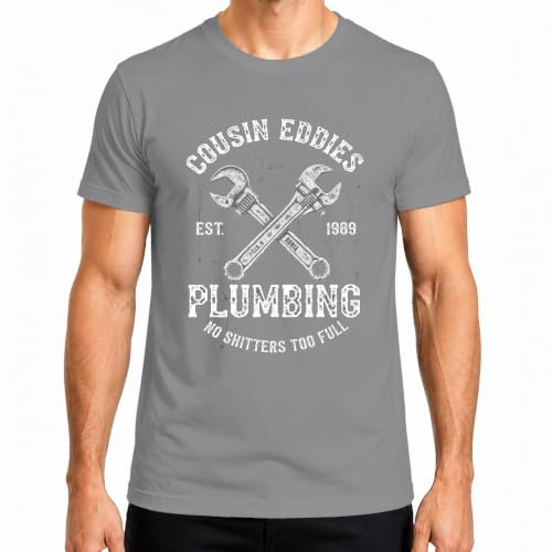 Cousin Eddies Plumbing Schöne Bescherung Herren T-Shirt | Klempner, Lustig, Christmas Vacation, Clark Griswold, No Shitters Too Full, Ugly Christmas Sweater, Handwerker, Kultfilm
