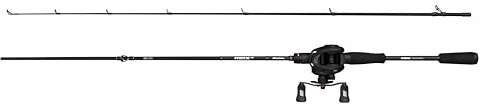 Abu Garcia Max SX Casting-Ruten- und Rollen-Kombination | Low-Profile-Baitcaster-Rolle für Süßwasser | 7+1-Lagersystem | Raubfisch-Köder-Angel-Set | Mehrere Größen