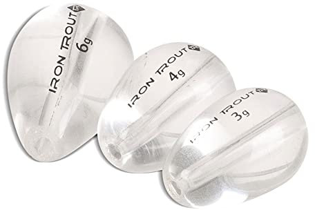 Saeger Unisex – Erwachsene 10C4039507209353C10 Iron Trout T-Drop Ghost Glasgewicht | Tropfenform | für präzise und Weite Würfe | 4 g, Bunt, Normal