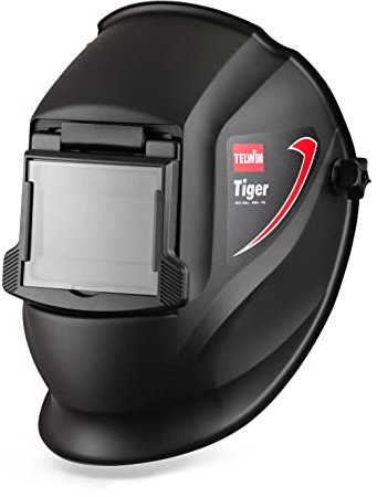 TELWIN 802818 Tiger Maschera per Saldatura Mma/Mig-Mag/Tig, 0.1 V, Nero, Tiger