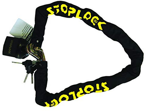 Stoplock - Cadena Antirrobo para Motocicletas y Bicicletas, Resistente, Universal, Seguridad, 10 mm, con Llaves, Colocación Sencilla, Acero Reforzado, 1.2 M