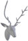 Artra Design GmbH Geweih Hirschkopf 'weiß' (Größe: M) - Wandfigur, Wanddeko, Hirschgeweih, Hirschkopf, Geweih und Skulptur Hirsch Weihnachten