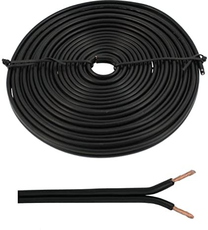 Cable altavoz 5m - 2x1,5mm² - 100% CCA Cobre ; Cable de audio - negro
