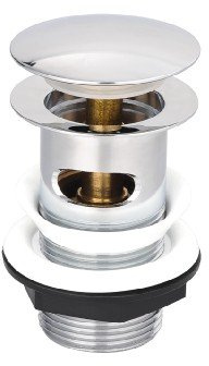 e-Plumb 10909SE Easy Clean Slotted Basin Waste, Chrome