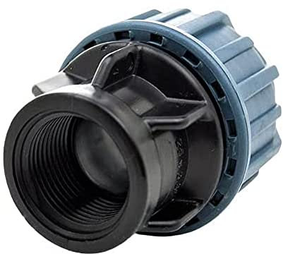 PP Fitting PN16 Kupplung IG Adapter Ø32 mm x 1/2' Verschraubung für PE-Rohr, Klemmfitting - DVGW Trinkwasser, Bewässerung