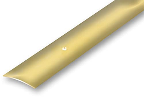 (10,34EUR/m) 30 x 900 mm Messing Übergangsprofil gelocht glänzend poliert Massiv