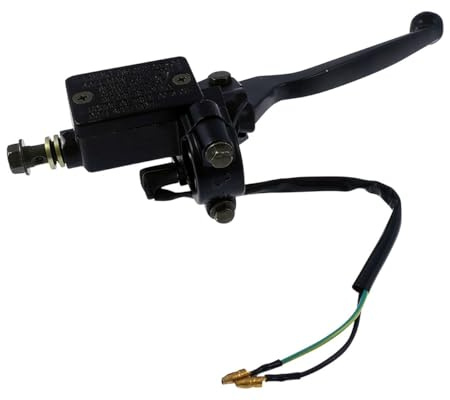 Bremszylinder/Hydraulikbehälter GY6 4T kompatibel mit BENZHOU YY50QT 50cc | Handbremspumpe ohne Spiegelaufnahme, 22 mm Lenker; kompatibel mit BENZHOU YY50QT-10, YY50QT-14, YY50QT-15; DOT3/DOT4, schwarz
