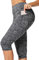 INSTINNCT Damen Doppeltaschen Sport Leggings 3/4 Yogahose Sporthose Laufhose Training Tights mit Handytasche Capris(normal) - Grau S