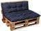 Garden Factory Palettenkissen Palettenauflagen Palettenpolster Sitzkissen, Rückenlehne oder Set, Gesteppt (Set (Sitzkissen 120x60 + Rückenlehne 120x50), Dunkelblau)