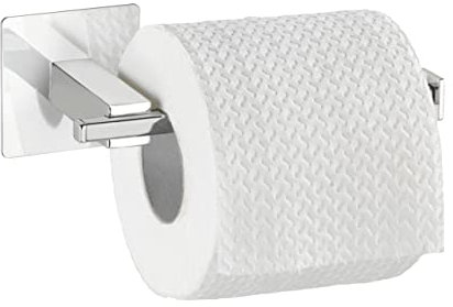 WENKO Turbo-Loc Toilettenpapierhalter o. Deckel Quadro Edelstahl Chrom
