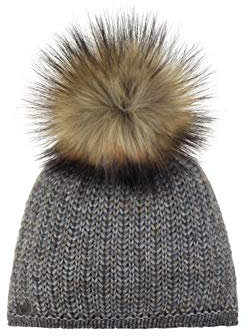 Eisbär Damen Aurelie Lux MÜ Mütze, blaugrau-h.braun, Einheitsgröße, One Size