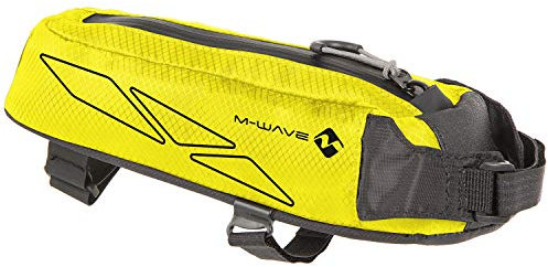 M-WAVE Unisex – Erwachsene Rough Ride Top Fahrrad Oberrohrtasche neongelb, ca. 7x8,5x29 cm