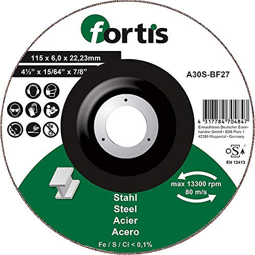 FORTIS Schruppscheibe Stahl 115 x 6,0mm