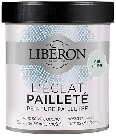 Libéron Peinture décorative L'éclat Pailleté, Gris éclipse, 500 ML