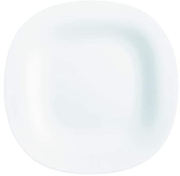 Luminarc Carine Square 18pc Opal Glass Dinner Set Dinnerware Tableware Plates (6X Dessert Plates, White)