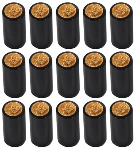 NUOBESTY 100pcs Heat Shrink Capsules Wine Bottle Shrink Caps Wine Shrink Wrap Wine Bottle Capsules Wine Bottle Tops Cover for Wine Cellars