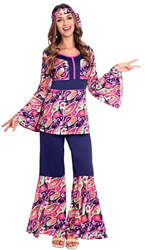 amscan 60er-Jahre-Kostüm für Damen, Hippie-/Disco-Outfit