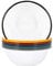 Argon Tableware Coloured Pasta Bowls - 16cm - Pack of 6 - Multicoloured Metal Enamel Cereal Lightweight Camping Serving Bowls for Snacks, Pasta, Cereal, Salad