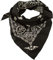 fashionchimp XXL Nicki-Halstuch aus 100% Baumwolle, 70x70 cm, Unisex Bandana, Halstuch, extra groß (Paisley-Schwarz)