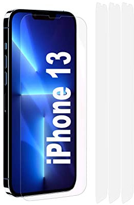 Fonetek® 3x Clear Plastic PET LCD Screen Protector Cover Guards for Apple iPhone 13