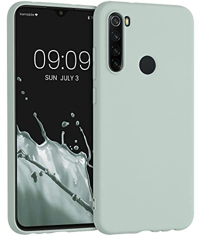 kwmobile Funda para Xiaomi Redmi Note 8 (2019/2021) Carcasa - Ultrafina de TPU y Silicona con Bordes elevados anticaídas - Menta Cool