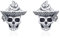 Totenkopf Ohrstecker 925 Sterling Silber Schädel Ohrringe Totenkopf Rose Ohrringe Zirkonia Hypoallergene Schmuck Geschenke Geburtstagsgeschenke Vatertagsgeschenk für Damen Männer (Poop Ohrstecker)