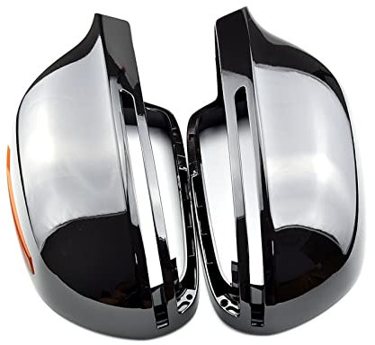 Auto Rückspiegel Autospiegelabdeckung Für A-UDI A3 8P A4 A5 B8 B8.5 Q3 A6 C6 4F S6 A8 D3 8K Signallichtschutzabdeckung Rückspiegelabdeckung (Farbe : Zwart)