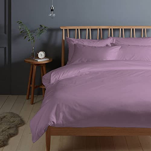 Pizuna 400 Fadenzahl aus Baumwolle Bettwäsche Staubige Koralle, 100% Langstaple Baumwolle Bettbezug und Kissenbezug, 100% Baumwolle Mako Satin 2-Teilig Bettwäscheset 200x200 + 80x80 Staubige Koralle