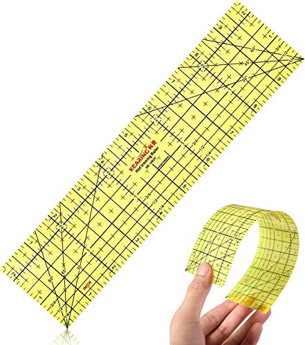 JEOPKO Hot Ironing Ruler - Inches System, Sewing Ruler, Heat Resistant - 10 x 2.5 Inches