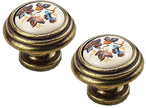 2 uds estilo rural americano Vintage bronce armario cajón cocina puerta pomos tiradores (agujero único)