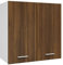 vidaXL Hanging Cabinet in Brown Oak, Engineered Wood, Kitchen Wall Mounted Storage Unit with Concealed Doors, Easy-to-Clean Surface, Compact Size