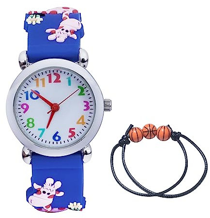 MUXIJIA Montre pour Enfants Garçon Fille - Mouvement à Quartz Montre Bracelet en Silicone pour Filles et Garçons de 3 Ans à 10 Ans