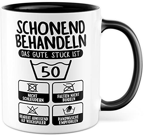 50 Jahre Tasse Geburtstag Geschenkidee Geburtstagsfeier Kaffeetasse Geschenk für Fünfzigjährige Kaffeebecher Fünfzig Becher