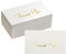 Winoo Design Goldene Mini-Dankeskarten, kleines Unternehmen, flache Karte, ohne Faltung, 5,1 x 8,9 cm, für Ihre Bestellung für Ihre Unterstützungskarten für Hochzeit, gebrochenes Weiß, 100 Stück