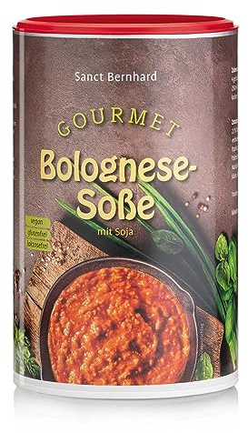 Sanct Bernhard Bolognese-Soße | Vegan | Mit Soja | Ohne künstliche Aromen | 600g