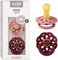 BIBS Boheme Schnuller 2er-Pack. BPA-frei, Kirschform Nippel. Naturkautschuk/Latex, Hergestellt in Dänemark, Größe 1 (0-6 Monate), Dusty Pink/Elderberry