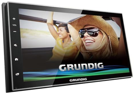 Grundig GX-3800 - Sistema Doble DIN Radio Coche, Android Auto, Car Play, Pantalla Táctil 7 Pulgadas, Radio FM/Am, Cámara Parking, Smartphone Mirroring, USB, Bluetooth, Codec Música Sin Pérdida.