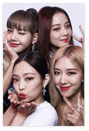DeUyo Kpop Blackpink Poster auf Leinwand, Schlafzimmer-Dekor, Sportlandschaft, Büro, Raumdekoration, Geschenk, ungerahmt, 45 x 30 cm