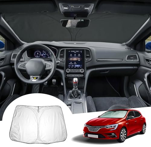 GAFAT Kompatibel mit Renault Megane 4 IV GT RS 2016-2024 2025 Sonnenschutz Frontscheibe Innen, Megane IV ab 2016- Windschutzscheibe Sonnenschirm Sonnenblende, Abkühlung, UV Schutz