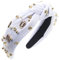 scicent Haarband Damen Modische Perlen Stirnband Geknotetes Einfarbiges Haarreifen Strass Kristall Kopfband Haarreif Mode Haarschmuck für Frauen Mädchen Glitzernd Elegant Knoten Haarbänder - 26220