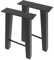 Pieds de Table à Manger Pied de Meuble-Set de 2 Pieds de Table Design avec Embouts de Protection Lot de 2 Pieds de Meuble DIY Métal Revêtu par Poudre Noir,40 * 28cm